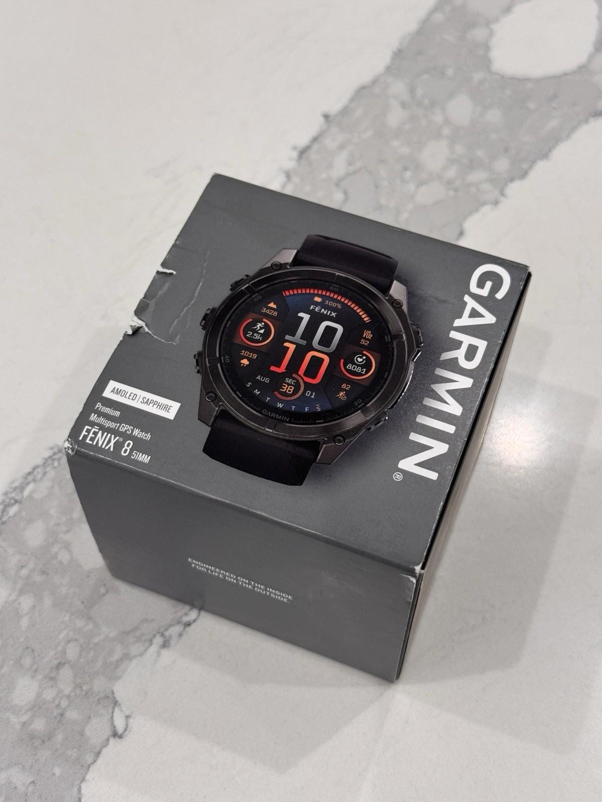 Garmin fenix 8 AMOLED Sapphire 51mm Smartwatch (Carbon Gray) Premium Multisport