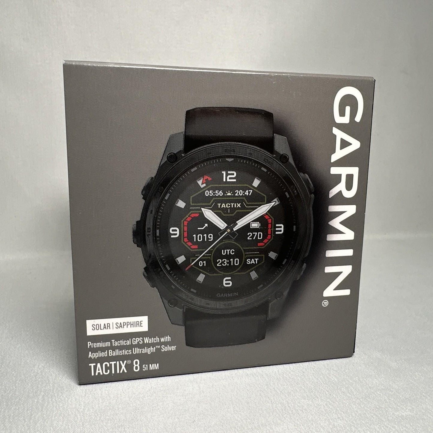 Garmin Tactix 8 Solar 51mm Display Premium Tactical GPS Smartwatch Ballistics