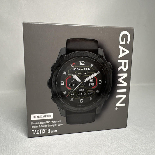 Garmin Tactix 8 Solar 51mm Display Premium Tactical GPS Smartwatch Ballistics