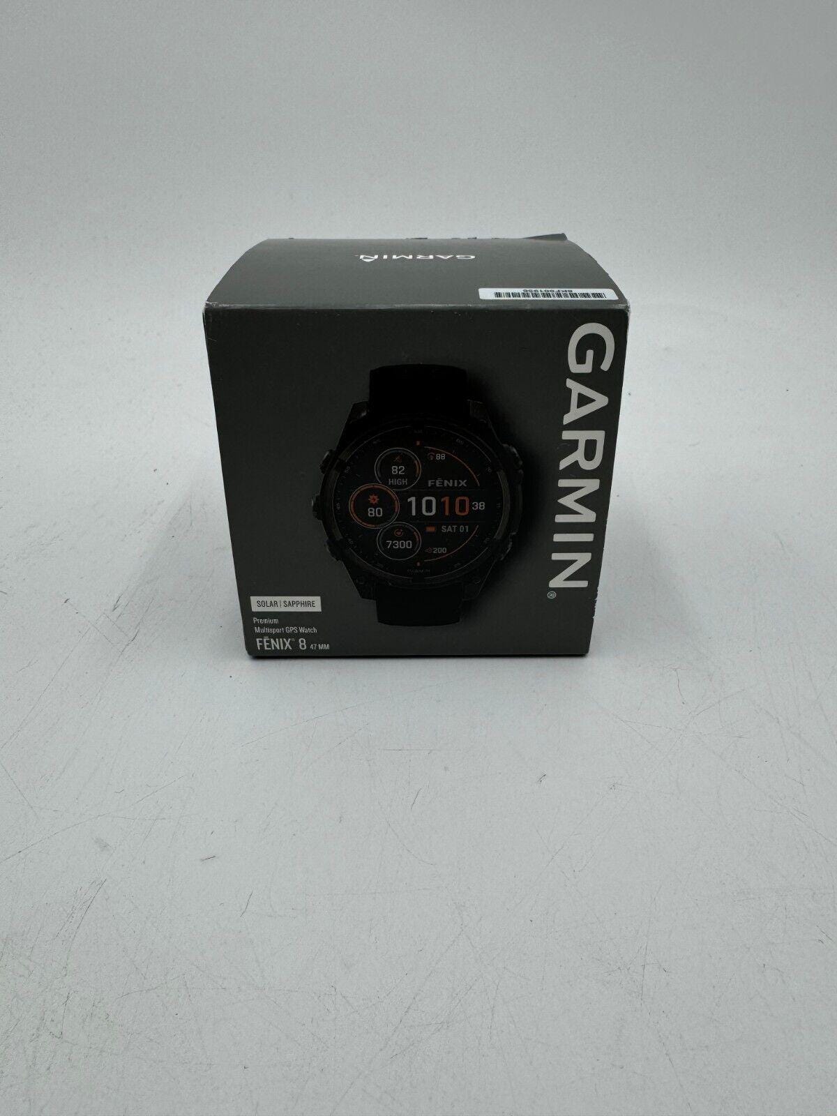 Garmin fenix 8 47mm Smartwatch Solar Sapphire Black 010-02904-20